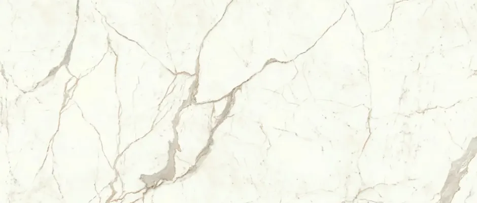 Carrelage effet Marbre Blanc Calacatta Prima 278x120x0,6 cm Silk Faventa - Mur intérieur (vendu par carton de 3,336 m²) - RO'MA CA-Ro'Ma Carrelage New