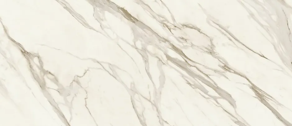 Carrelage effet Marbre Blanc Calacatta Sublime 278x120x0,6 cm Brillant Orsiano - Mur intérieur (vendu par carton de 3,336 m²) - RO-Ro'Ma Carrelage Best