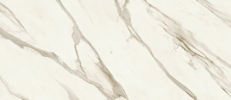 Carrelage effet Marbre Blanc Calacatta Sublime 278x120x0,6 cm Brillant Orsiano - Mur intérieur (vendu par carton de 3,336 m²) - RO-Ro'Ma Carrelage Best