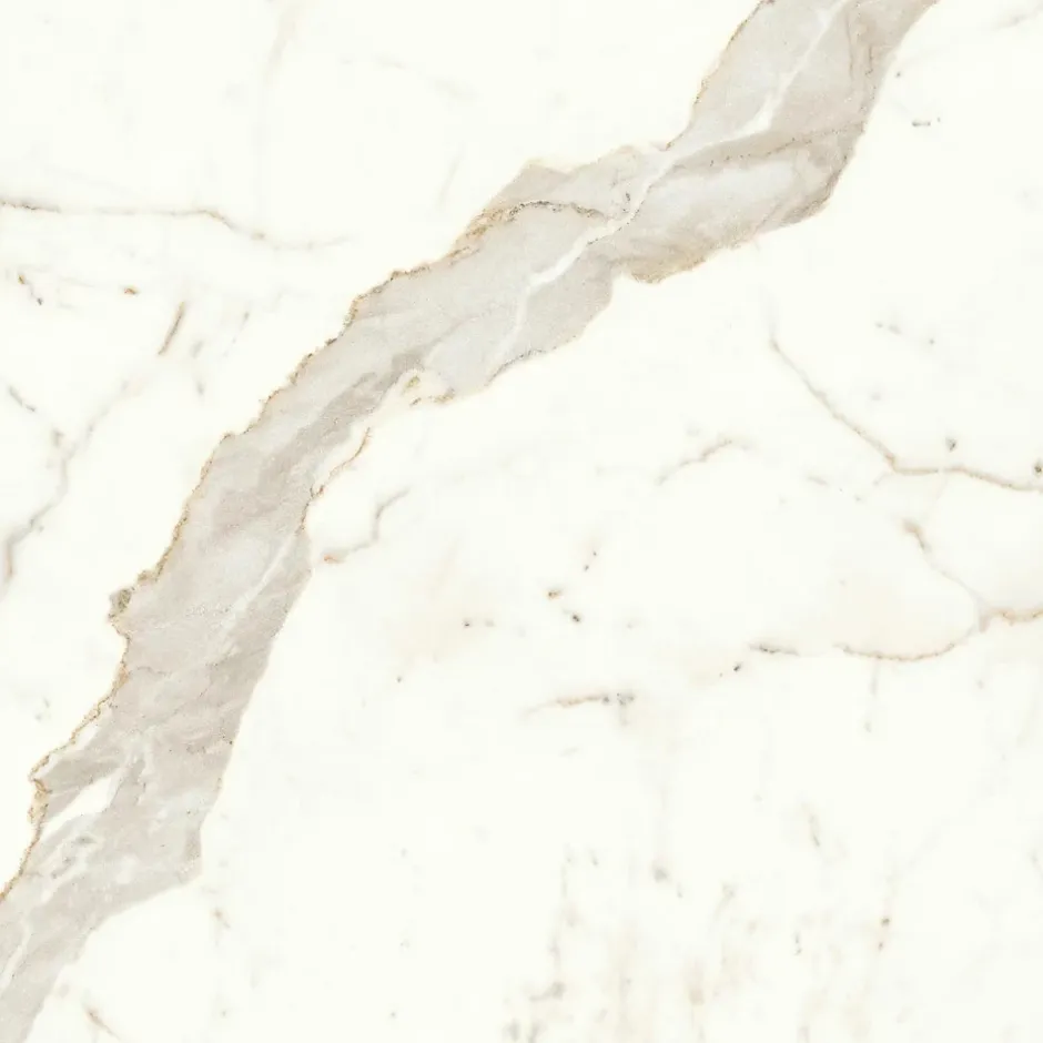 Ro'Ma Carrelage Carrelage effet Marbre Blanc Calacatta Prima 60x60x0,9 cm Silk Faventa - Sol et mur intérieur (vendu par carton de 1,08 m²) - RO'M