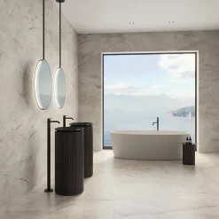 Ro'Ma Carrelage Carrelage effet Marbre 3D Blanc Himalaya Granula 120x50x0,85 cm Mat Sorvella - Mur intérieur (vendu par carton de 1,8 m²) - RO'MA