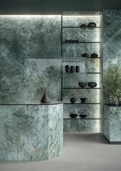 Ro'Ma Carrelage Carrelage effet Marbre Eclipse 278x120x0,6 cm Brillant Sorvella - Mur intérieur (vendu par carton de 3,336 m²) -