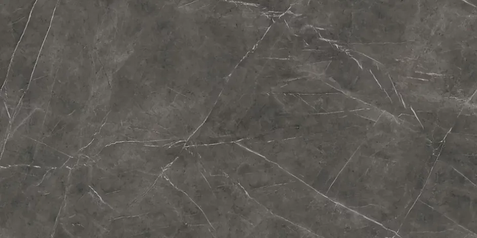 Carrelage effet Marbre Gris Ombre 240x120x0,9 cm Brillant Clarenza - Mur intérieur (vendu par carton de 2,88 m²) --Ro'Ma Carrelage Sale
