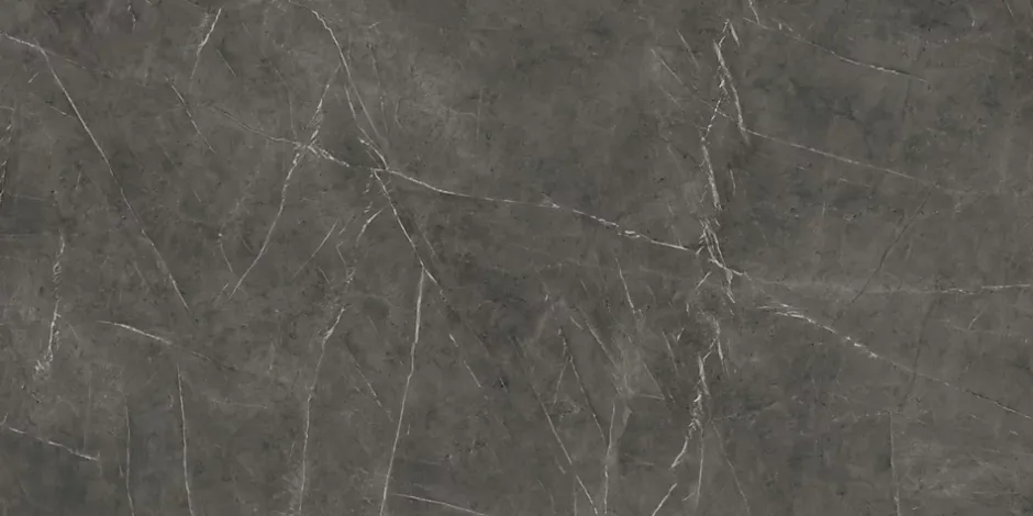 Carrelage effet Marbre Gris Ombre 240x120x0,9 cm Brillant Clarenza - Mur intérieur (vendu par carton de 2,88 m²) --Ro'Ma Carrelage Sale