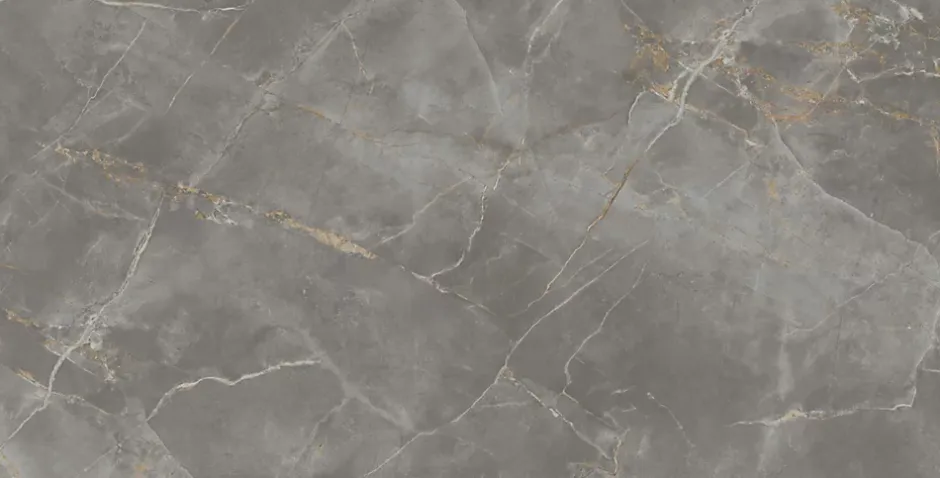 Ro'Ma Carrelage Carrelage effet Marbre Gris Titan 240x120x0,9 cm Brillant Montira - Mur intérieur (vendu par carton de 2,88 m²) -