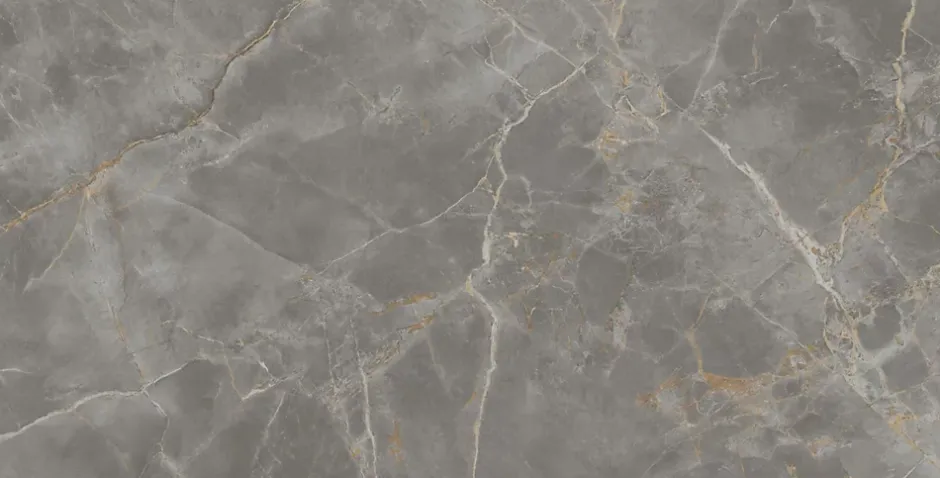 Ro'Ma Carrelage Carrelage effet Marbre Gris Titan 240x120x0,9 cm Brillant Montira - Mur intérieur (vendu par carton de 2,88 m²) -