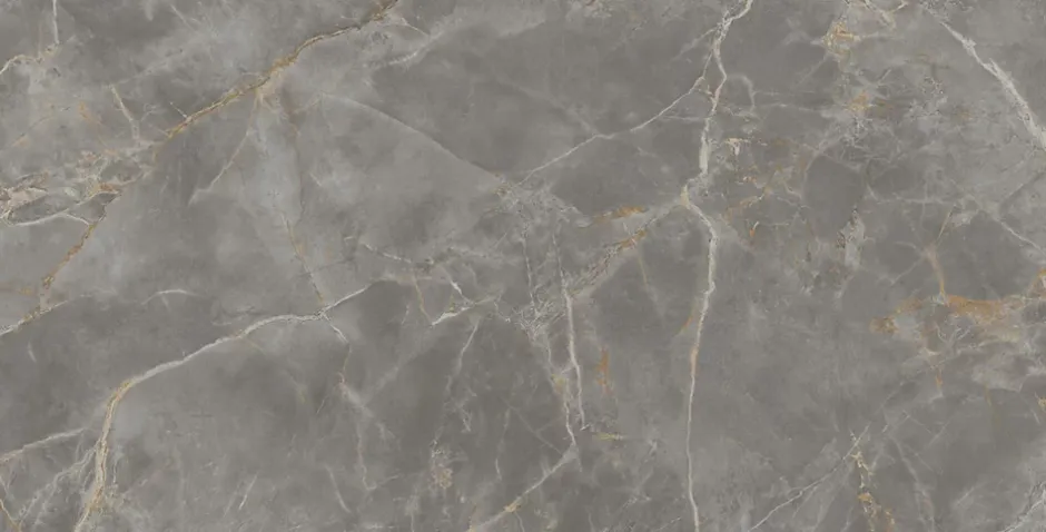 Ro'Ma Carrelage Carrelage effet Marbre Gris Titan 240x120x0,9 cm Brillant Montira - Mur intérieur (vendu par carton de 2,88 m²) -