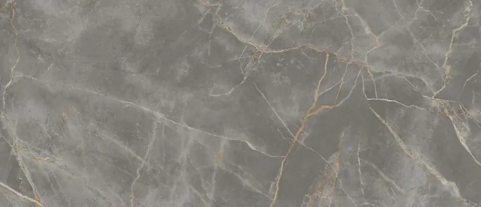 Ro'Ma Carrelage Carrelage effet Marbre Gris Titan 278x120x0,6 cm Brillant Montira - Mur intérieur (vendu par carton de 3,336 m²) -