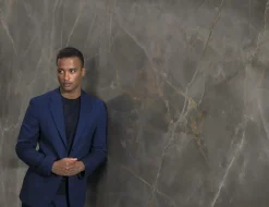 Ro'Ma Carrelage Carrelage effet Marbre Gris Titan 278x120x0,6 cm Brillant Montira - Mur intérieur (vendu par carton de 3,336 m²) -