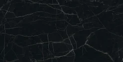 Ro'Ma Carrelage Carrelage effet Marbre Noir Scuro 240x120x0,9 cm Brillant Magnaro - Mur intérieur (vendu par carton de 2,88 m²) -