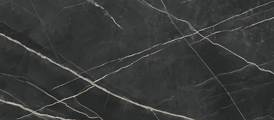 Carrelage effet Marbre Noir Notte 278x120x0,6 cm Brillant Florenza - Mur intérieur (vendu par carton de 3,336 m²) - RO'MA CARRELAG-Ro'Ma Carrelage New
