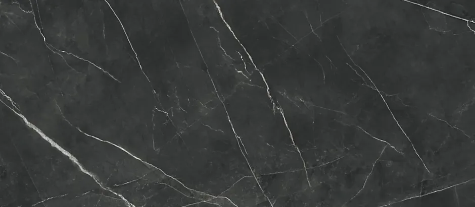 Carrelage effet Marbre Noir Notte 278x120x0,6 cm Brillant Florenza - Mur intérieur (vendu par carton de 3,336 m²) - RO'MA CARRELAG-Ro'Ma Carrelage New