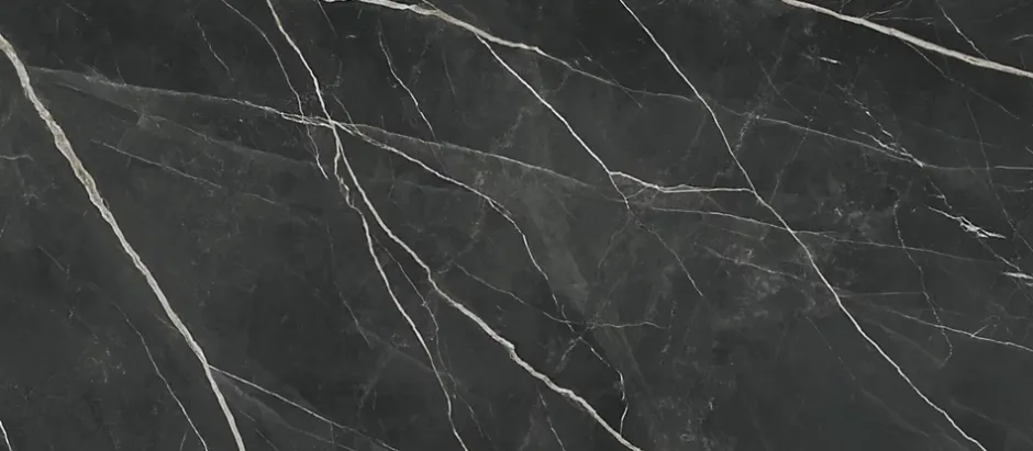 Carrelage effet Marbre Noir Notte 278x120x0,6 cm Brillant Florenza - Mur intérieur (vendu par carton de 3,336 m²) - RO'MA CARRELAG-Ro'Ma Carrelage New