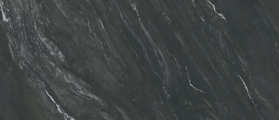 Carrelage effet Marbre Noir Vulcano 278x120x0,6 cm Silk Sorvella - Mur intérieur (vendu par carton de 3,336 m²) --Ro'Ma Carrelage