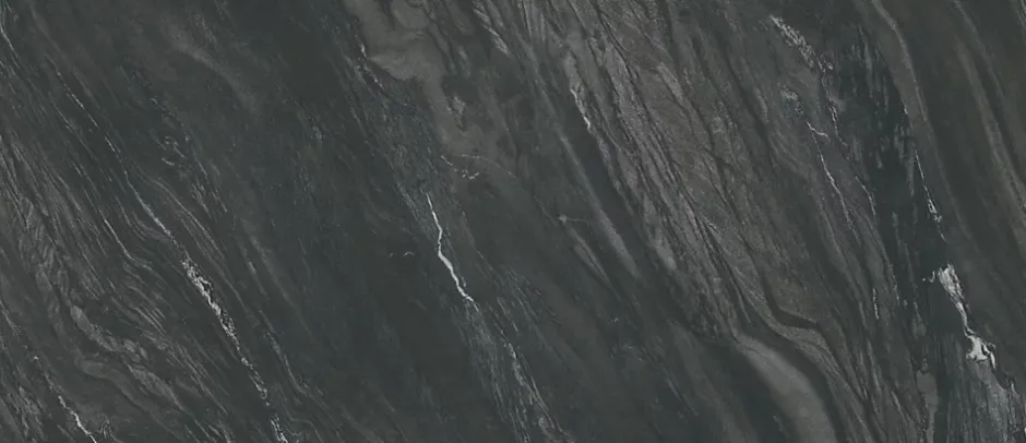 Carrelage effet Marbre Noir Vulcano 278x120x0,6 cm Silk Sorvella - Mur intérieur (vendu par carton de 3,336 m²) --Ro'Ma Carrelage