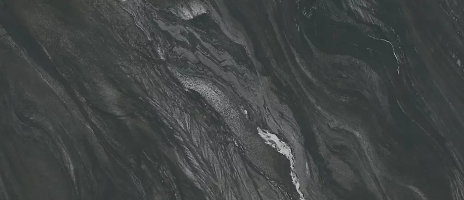 Carrelage effet Marbre Noir Vulcano 278x120x0,6 cm Silk Sorvella - Mur intérieur (vendu par carton de 3,336 m²) --Ro'Ma Carrelage