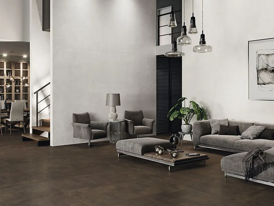 Carrelage Effet métal Roof marron Lappato 80x80 cm-Tinker Outlet