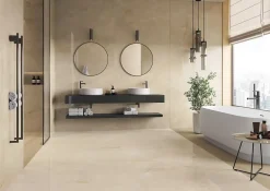 Ro'Ma Carrelage Carrelage effet Onyx Beige Albâtre 120x120x0,9 cm Brillant Nerolio - Sol et mur intérieur (vendu par carton de 2,88 m²) - RO'MA CA