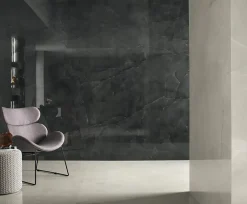 Carrelage effet Onyx Noir Obsidienne 278x120x0,6 cm Brillant Nerolio - Mur intérieur (vendu par carton de 3,336 m²) - RO'MA CARREL-Ro'Ma Carrelage