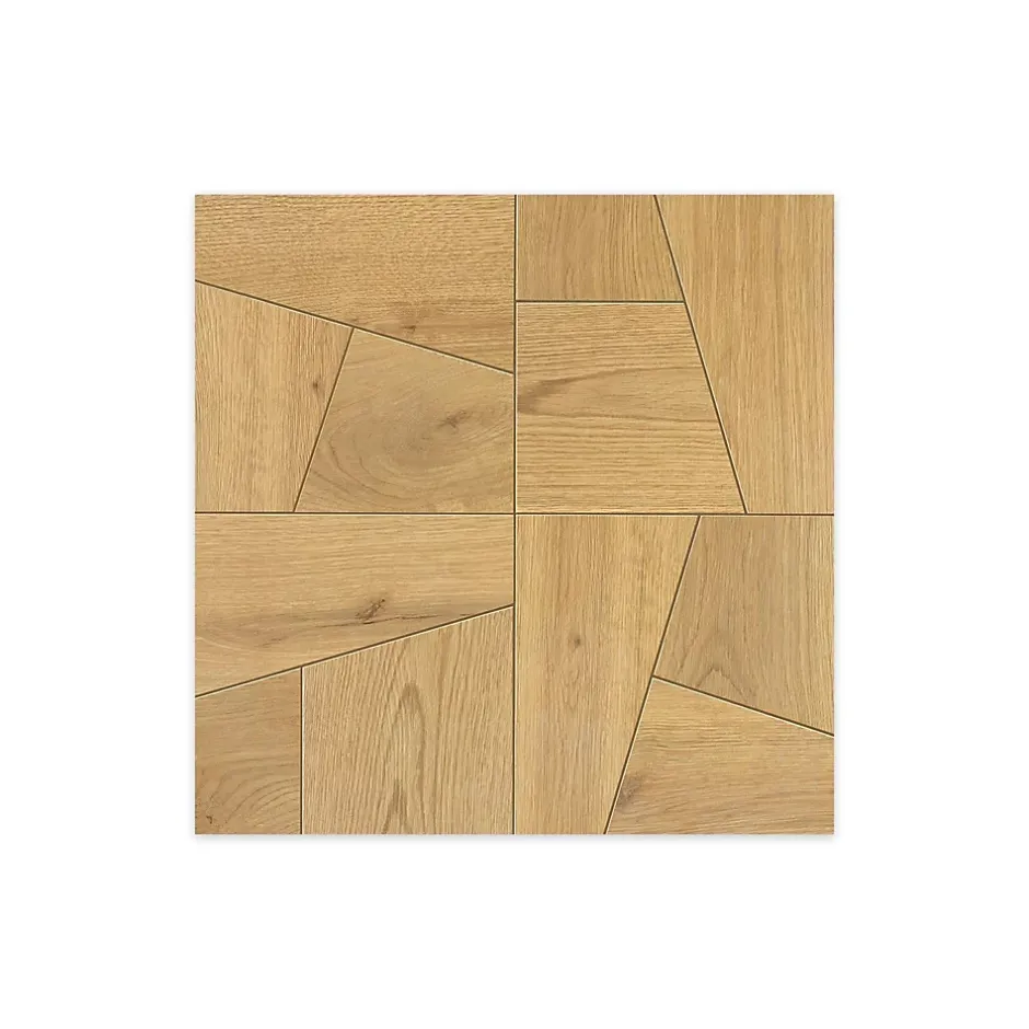 Ro'Ma Carrelage Carrelage effet Parquet Bois Chêne Brun Quadra 56,1x56,1x0,95 cm Mat Bravino - Sol et mur intérieur (vendu par carton de 0,629 m²)