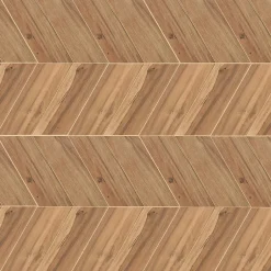 Carrelage effet Parquet Bois Chêne Ambre Chevron Pointe de Hongrie 35x34,5x0,95 cm Mat Tarina - Sol et mur intérieur (vendu par ca-Ro'Ma Carrelage