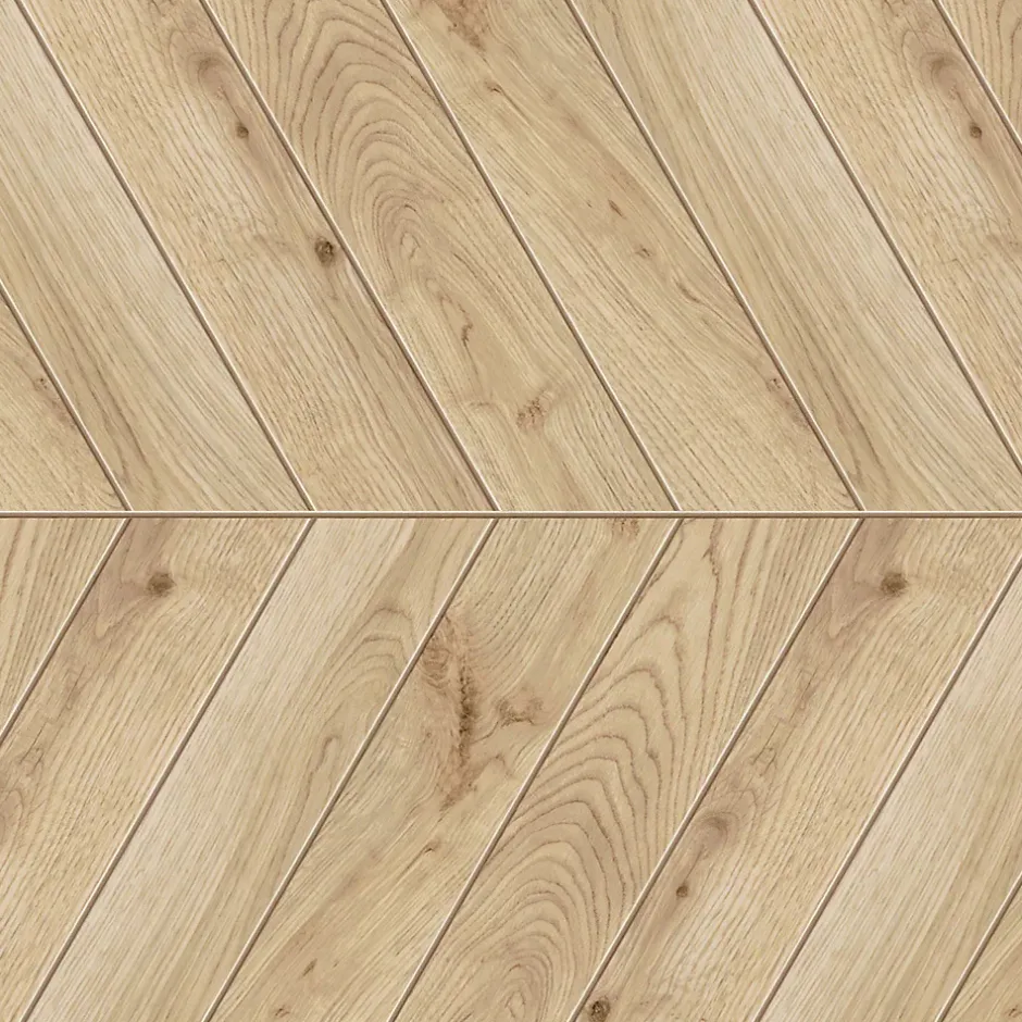 Ro'Ma Carrelage Carrelage effet Parquet Bois Chêne Ivoire Chevron Pointe de Hongrie 45x32,5x0,95 cm Mat Bravino - Sol et mur intérieur (vendu par