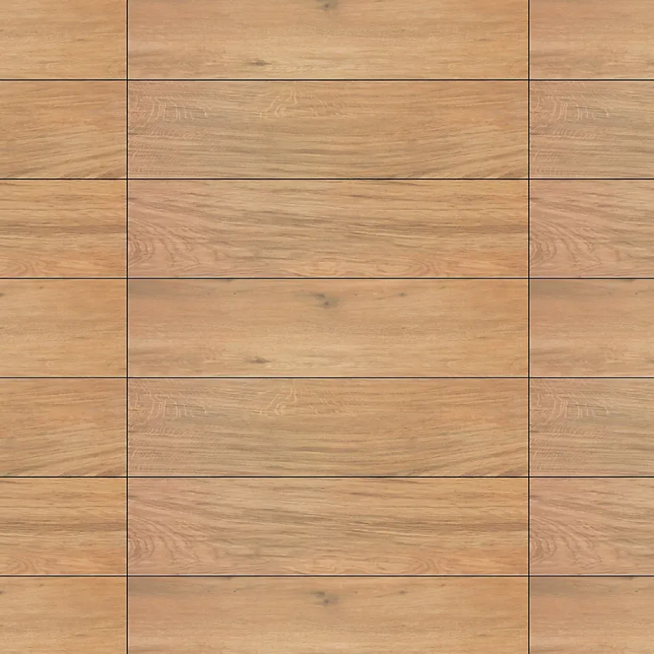 Ro'Ma Carrelage Carrelage effet Parquet Bois Chêne Nature 90x22,5x0,9 cm Mat Olmero - Sol et mur intérieur (vendu par carton de 1,215 m²) - RO'MA