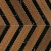 Ro'Ma Carrelage Carrelage effet Parquet Bois Chêne Cognac Chevron Pointe de Hongrie 29,4x28,7x0,95 cm Mat Lorenta - Sol et mur intérieur (vendu pa
