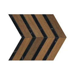 Ro'Ma Carrelage Carrelage effet Parquet Bois Chêne Cognac Chevron Pointe de Hongrie 29,4x28,7x0,95 cm Mat Lorenta - Sol et mur intérieur (vendu pa