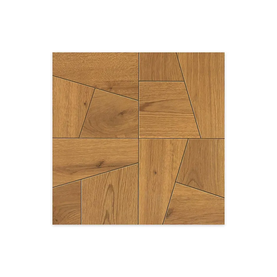 Carrelage effet Parquet Bois Chêne Caramel Quadra 56,1x56,1x0,95 cm Mat Bravino - Sol et mur intérieur (vendu par carton de 0,629-Ro'Ma Carrelage Best