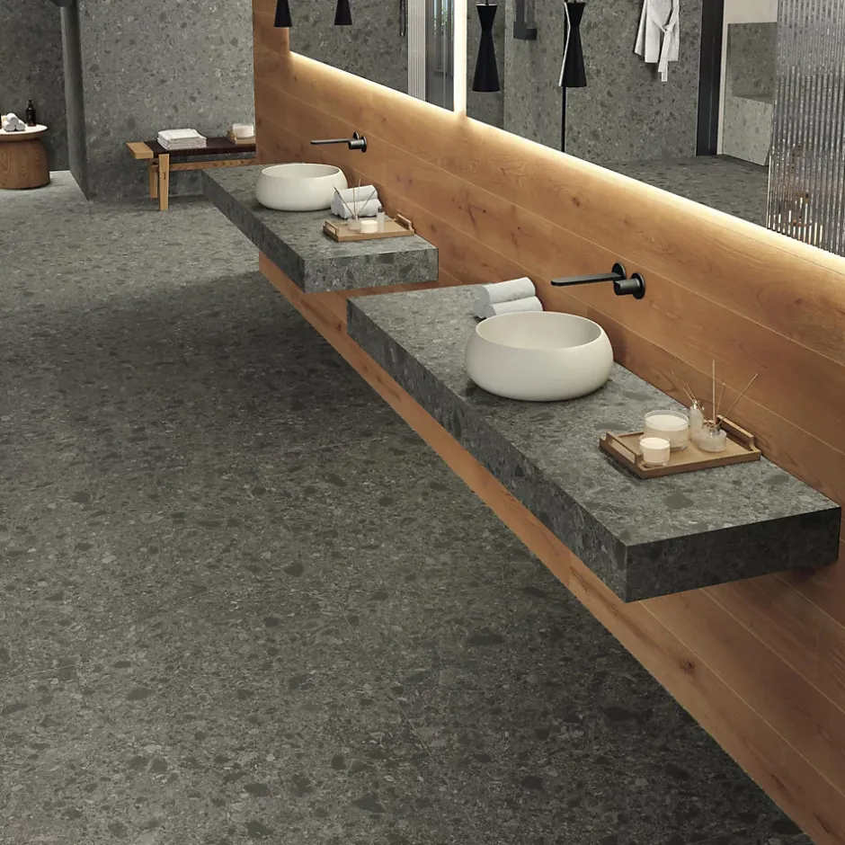 Ro'Ma Carrelage Carrelage effet Parquet Bois Chêne Brun 150x18,5x0,9 cm Mat Bravino - Sol et mur intérieur (vendu par carton de 1,11 m²) - RO'MA C