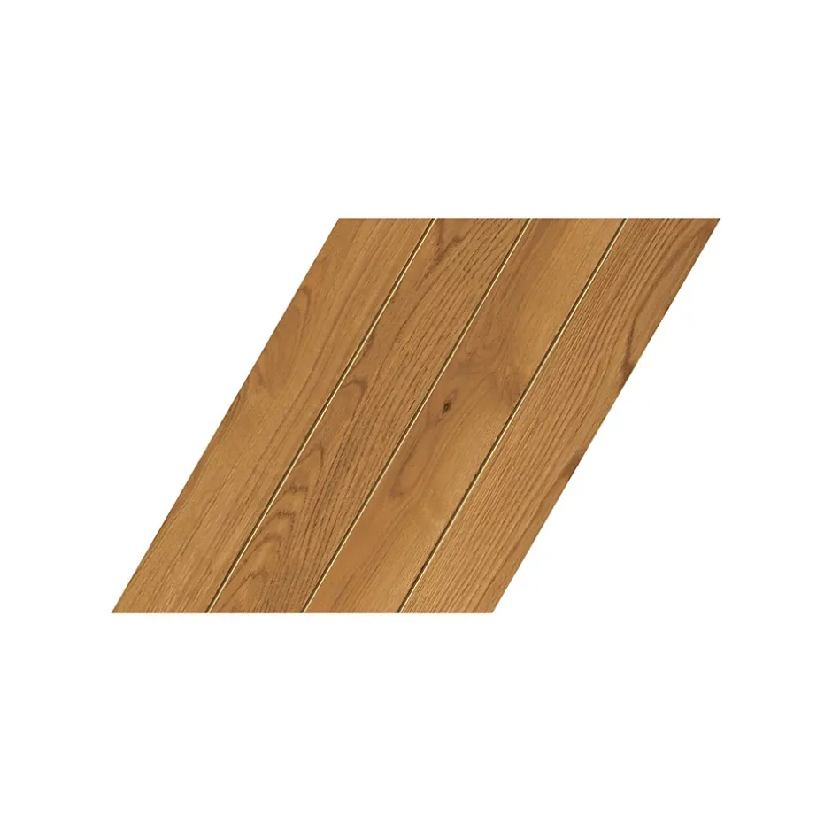 Carrelage effet Parquet Bois Chêne Caramel Chevron Pointe de Hongrie 45x32,5x0,95 cm Mat Bravino - Sol et mur intérieur (vendu par-Ro'Ma Carrelage Discount