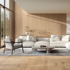 Carrelage effet Parquet Bois Chêne Rovere Linea 278x120x0,6 cm Mat Cedrano - Mur intérieur (vendu par carton de 3,336 m²) - RO'MA-Ro'Ma Carrelage