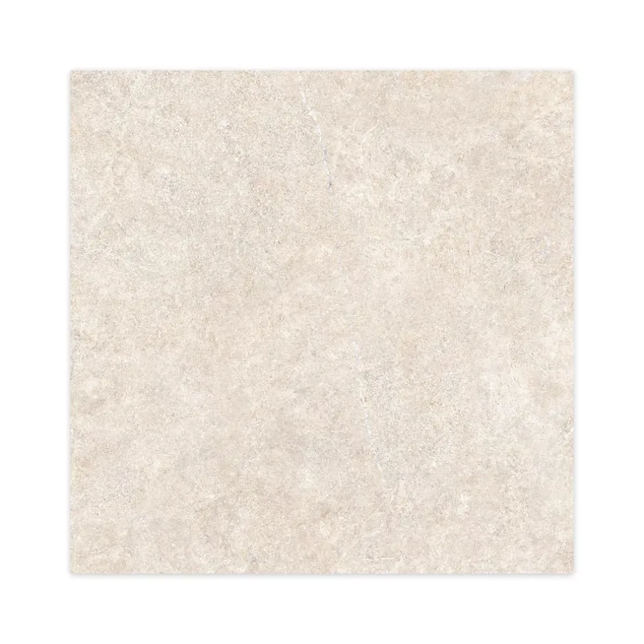 Ro'Ma Carrelage Carrelage effet Pierre Beige Coquille 90x90x0,9 cm In&Out Torvane - Sol et mur intérieur et Sol extérieur -