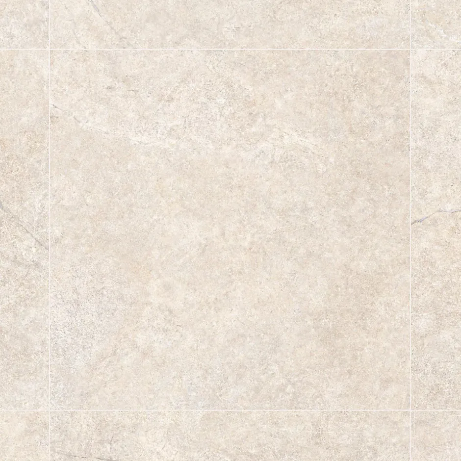 Ro'Ma Carrelage Carrelage effet Pierre Beige Coquille 90x90x0,9 cm In&Out Torvane - Sol et mur intérieur et Sol extérieur -