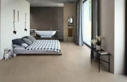 Ro'Ma Carrelage Carrelage effet Pierre Calcaire Gris Terre 278x120x0,6 cm Mat Domella - Mur intérieur (vendu par carton de 3,336 m²) - RO'MA CARRE