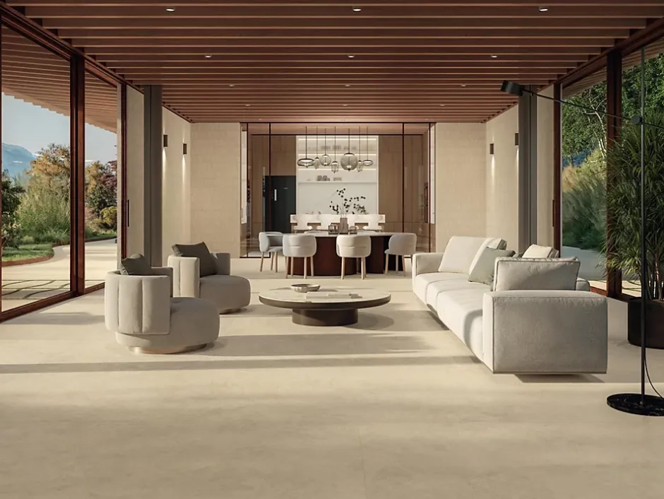 Ro'Ma Carrelage Carrelage effet Pierre Calcaire Beige Sable 240x120x0,9 cm Mat Rocalta - Mur intérieur (vendu par carton de 2,88 m²) - RO'MA CARRE