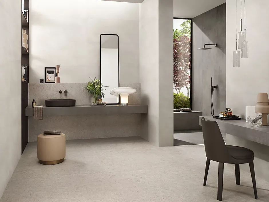 Ro'Ma Carrelage Carrelage effet Pierre Calcaire Blanc Craie 120x120x0,9 cm Mat Domella - Sol et mur intérieur (vendu par carton de 2,88 m²) - RO'M