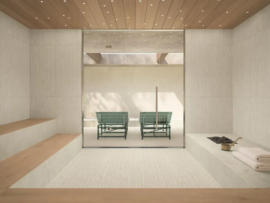 Carrelage effet Pierre Calcaire Ivoire 278x120x0,6 cm Mat Rocalta - Mur intérieur (vendu par carton de 3,336 m²) --Ro'Ma Carrelage Best