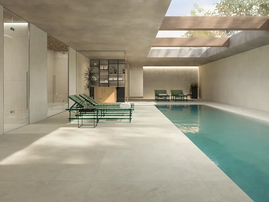 Carrelage effet Pierre Calcaire Ivoire 278x120x0,6 cm Mat Rocalta - Mur intérieur (vendu par carton de 3,336 m²) --Ro'Ma Carrelage Best