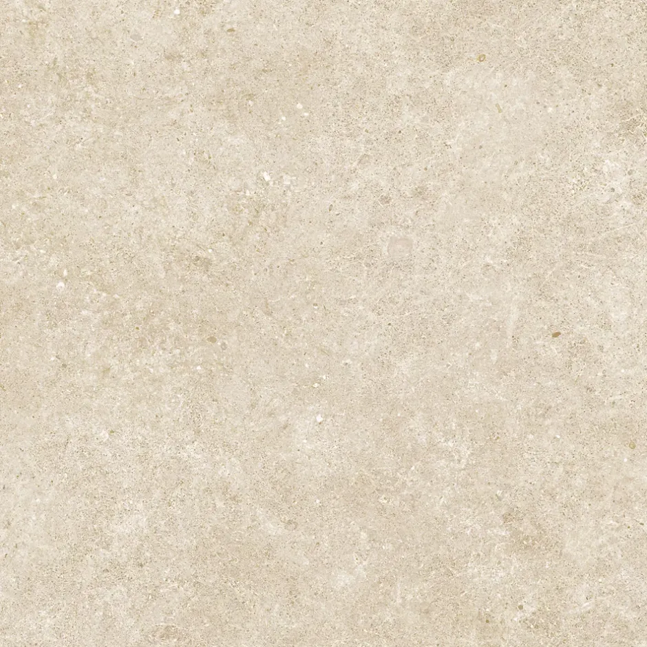 Ro'Ma Carrelage Carrelage effet Pierre Calcaire Beige Sable 80x80x0,9 cm Mat Domella - Sol et mur intérieur (vendu par carton de 1,28 m²) - RO'MA