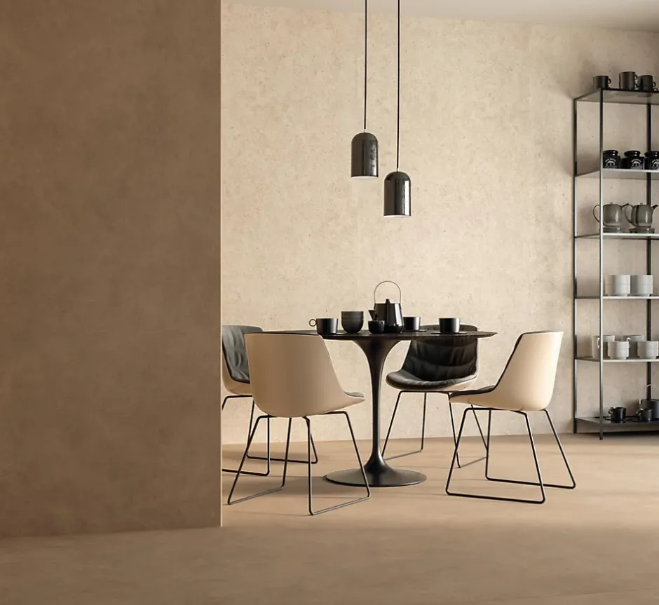 Carrelage effet Pierre Calcaire Beige Ivoire 278x120x0,6 cm Mat Domella - Mur intérieur (vendu par carton de 3,336 m²) - RO'MA CAR-Ro'Ma Carrelage Online