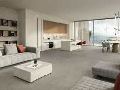 Carrelage effet Pierre Calcaire Gris Brume 278x120x0,6 cm Mat Rocalta - Mur intérieur (vendu par carton de 3,336 m²) - RO'MA CARRE-Ro'Ma Carrelage Best