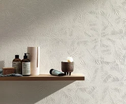 Carrelage effet Pierre 3D Blanc Foglia 80x40x0,85 cm Mat Volenza - Mur intérieur (vendu par carton de 1,28 m²) --Ro'Ma Carrelage Sale