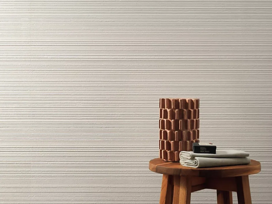 Ro'Ma Carrelage Carrelage effet Pierre 3D Blanc Scalpo 80x40x0,85 cm Mat Volenza - Mur intérieur (vendu par carton de 1,28 m²) -