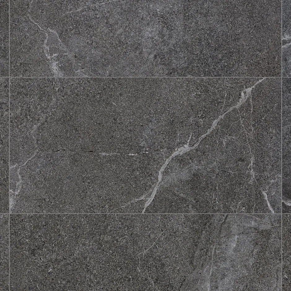 Carrelage effet Pierre Gris Anthracite 120x60x0,9 cm In&Out Luzerio - Sol et mur intérieur et Sol extérieur --Ro'Ma Carrelage New