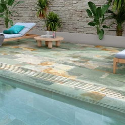 Aelle Carrelage Carrelage effet pierre naturelle de bali 30x60 cm MYK-AS GREEN