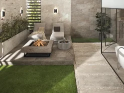 Carrelage effet Pierre Quartzite Gris Roche 60x30x0,9 cm Brut Salvero - Sol extérieur (vendu par carton de 1,26 m²) - RO'MA CARREL-Ro'Ma Carrelage