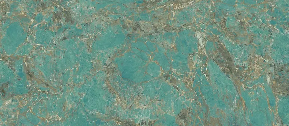 Carrelage effet Pierre Vert Amazonite 278x120x0,6 cm Brillant Florenza - Mur intérieur (vendu par carton de 3,336 m²) - RO'MA CARR-Ro'Ma Carrelage