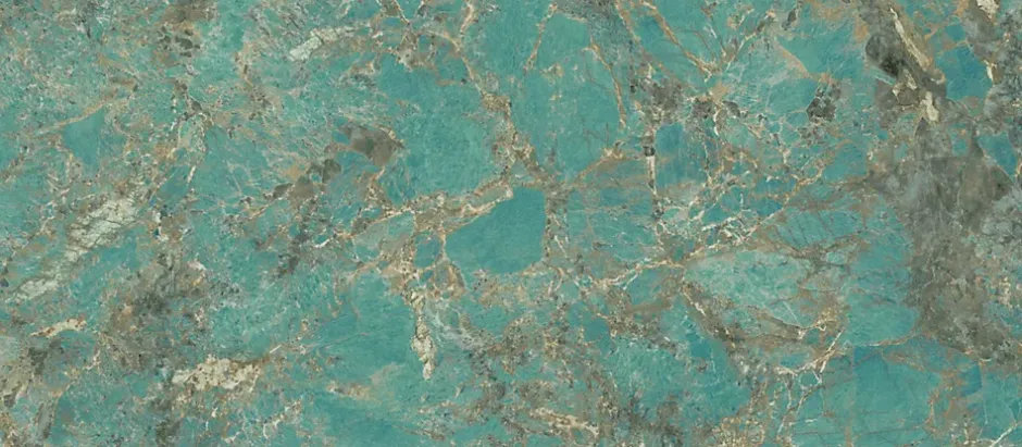 Carrelage effet Pierre Vert Amazonite 278x120x0,6 cm Brillant Florenza - Mur intérieur (vendu par carton de 3,336 m²) - RO'MA CARR-Ro'Ma Carrelage